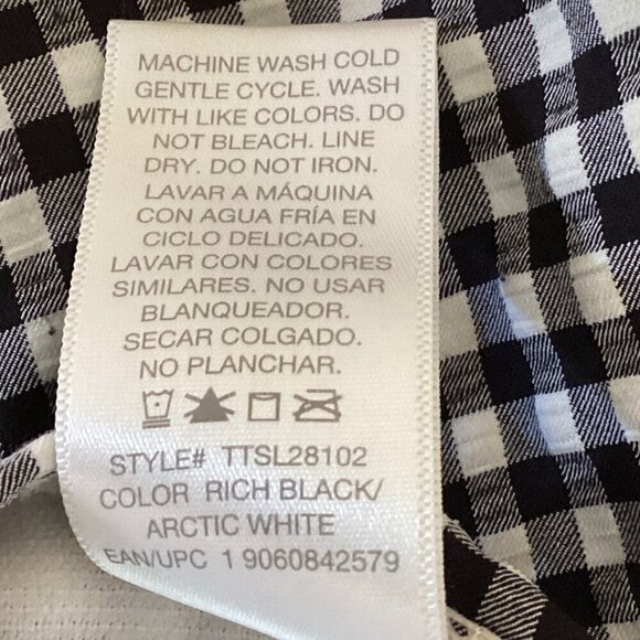 Time and Tru Black & White Gingham Check One-Piece Swimsuit L (12-14) 282G - Picture 8 of 8